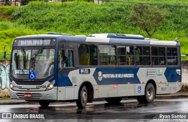 Milênio Transportes 30906 na cidade de Belo Horizonte, Minas Gerais, Brasil, por Ryan Santos. ID da foto: 10688292.