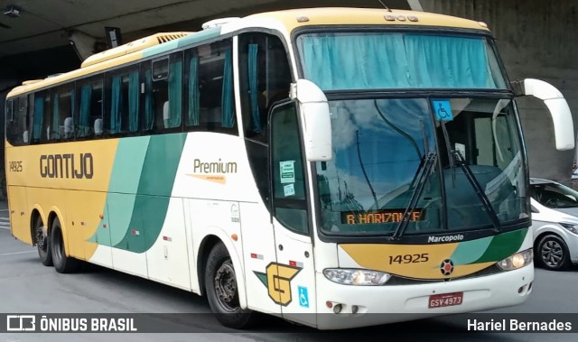 Empresa Gontijo de Transportes 14925 na cidade de Belo Horizonte, Minas Gerais, Brasil, por Hariel Bernades. ID da foto: 10688068.