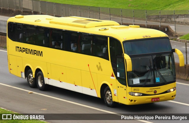 Viação Itapemirim 8923 na cidade de Resende, Rio de Janeiro, Brasil, por Paulo Henrique Pereira Borges. ID da foto: 10689814.