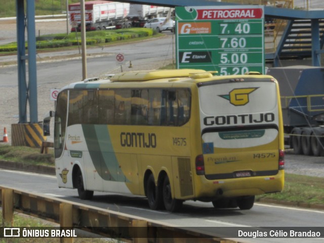 Empresa Gontijo de Transportes 14575 na cidade de João Monlevade, Minas Gerais, Brasil, por Douglas Célio Brandao. ID da foto: 10690790.