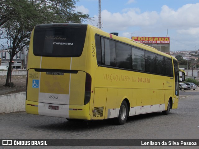 Viação Itapemirim 45805 na cidade de Caruaru, Pernambuco, Brasil, por Lenilson da Silva Pessoa. ID da foto: 10688719.