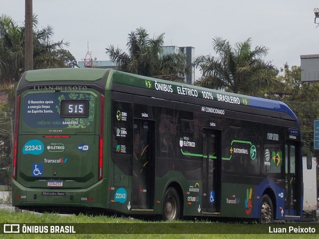 Nova Transporte 22343 na cidade de Vitória, Espírito Santo, Brasil, por Luan Peixoto. ID da foto: 10691258.