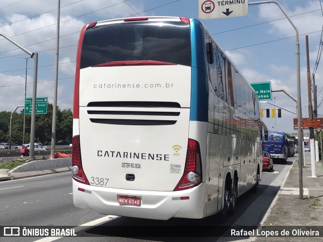 Auto Viação Catarinense 3387 na cidade de São Paulo, São Paulo, Brasil, por Rafael Lopes de Oliveira. Número da foto: #10691445.