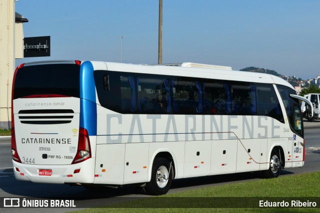 Auto Viação Catarinense 3444 na cidade de Florianópolis, Santa Catarina, Brasil, por Eduardo Ribeiro. ID da foto: 10693715.