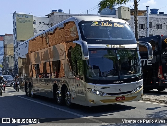 Isla Bus Transportes 1700 na cidade de Aparecida, São Paulo, Brasil, por Vicente de Paulo Alves. ID da foto: 10691327.