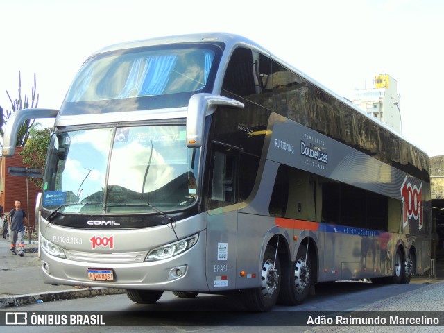 Auto Viação 1001 RJ 108.1143 na cidade de Belo Horizonte, Minas Gerais, Brasil, por Adão Raimundo Marcelino. ID da foto: 10694589.