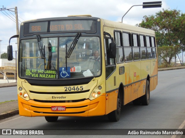 SM Transportes 20465 na cidade de Belo Horizonte, Minas Gerais, Brasil, por Adão Raimundo Marcelino. ID da foto: 10694453.