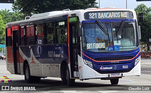 Viação Ideal B28519 na cidade de Rio de Janeiro, Rio de Janeiro, Brasil, por Claudio Luiz. ID da foto: 10693542.