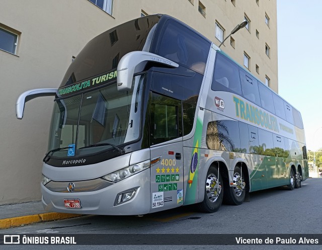 Transcolita Turismo 4000 na cidade de Aparecida, São Paulo, Brasil, por Vicente de Paulo Alves. ID da foto: 10691351.