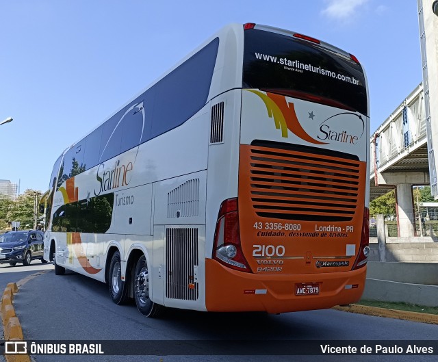 Starline Turismo 2100 na cidade de Aparecida, São Paulo, Brasil, por Vicente de Paulo Alves. ID da foto: 10691344.