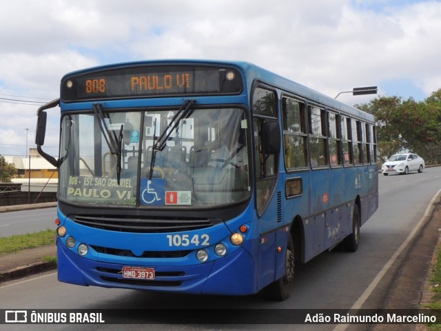 SM Transportes 10542 na cidade de Belo Horizonte, Minas Gerais, Brasil, por Adão Raimundo Marcelino. ID da foto: 10694446.