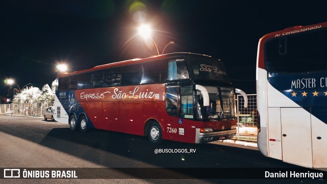 Expresso São Luiz 7260 na cidade de Rio Verde, Goiás, Brasil, por Daniel Henrique. Número da foto: #10691951.