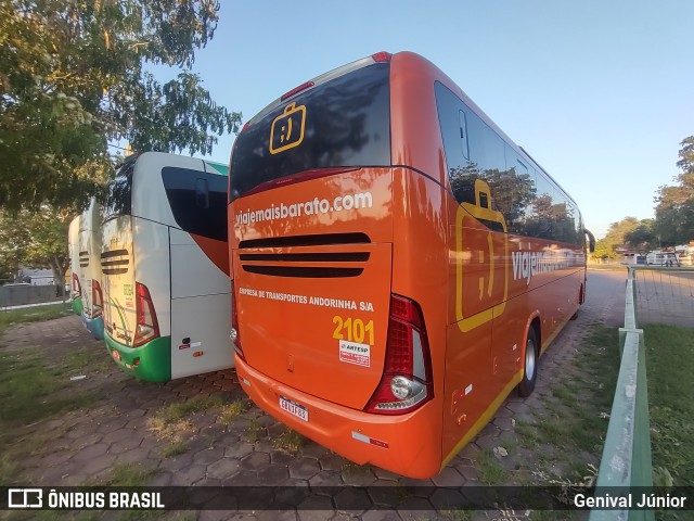 Empresa de Transportes Andorinha 2101 na cidade de Corumbá, Mato Grosso do Sul, Brasil, por Genival Júnior. ID da foto: 10692926.