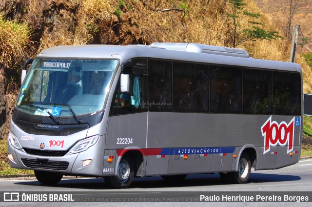 Auto Viação 1001 222204 na cidade de Piraí, Rio de Janeiro, Brasil, por Paulo Henrique Pereira Borges. ID da foto: 10694915.