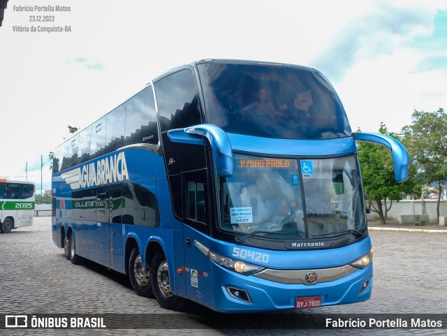 Viação Águia Branca 50420 na cidade de Vitória da Conquista, Bahia, Brasil, por Fabrício Portella Matos. Número da foto: #10693982.