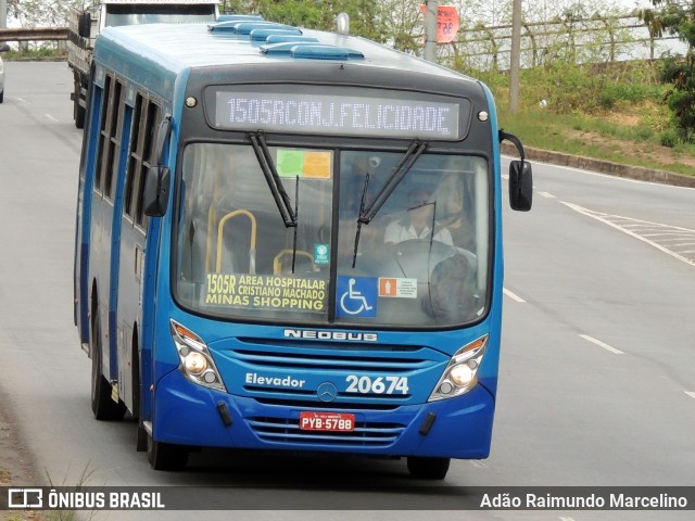 Viação Progresso 20674 na cidade de Belo Horizonte, Minas Gerais, Brasil, por Adão Raimundo Marcelino. ID da foto: 10694439.