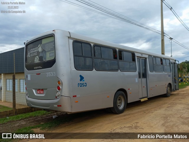 Viação Rosa Vitória da Conquista 3533 na cidade de Vitória da Conquista, Bahia, Brasil, por Fabrício Portella Matos. Número da foto: #10694241.