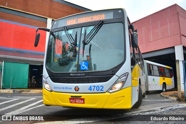 Viação Sorriso de Minas 4702 na cidade de Uberlândia, Minas Gerais, Brasil, por Eduardo Ribeiro. Número da foto: #10694909.