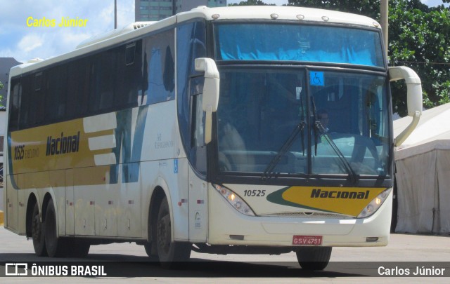 Viação Nacional 10525 na cidade de Goiânia, Goiás, Brasil, por Carlos Júnior. ID da foto: 10697707.