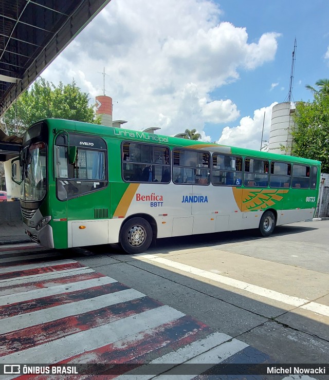 BBTT - Benfica Barueri Transporte e Turismo 00723 na cidade de Jandira, São Paulo, Brasil, por Michel Nowacki. Número da foto: #10699058.