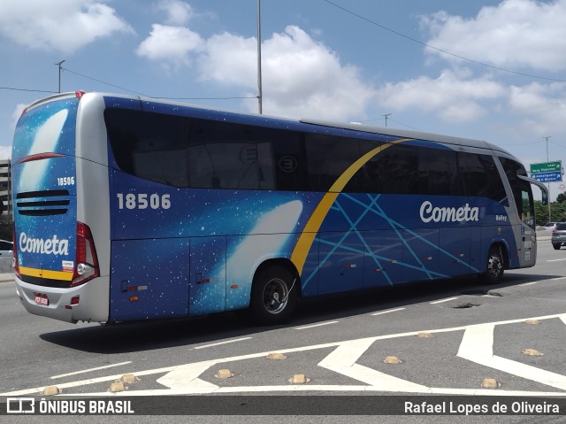 Viação Cometa 18506 na cidade de São Paulo, São Paulo, Brasil, por Rafael Lopes de Oliveira. ID da foto: 10696988.