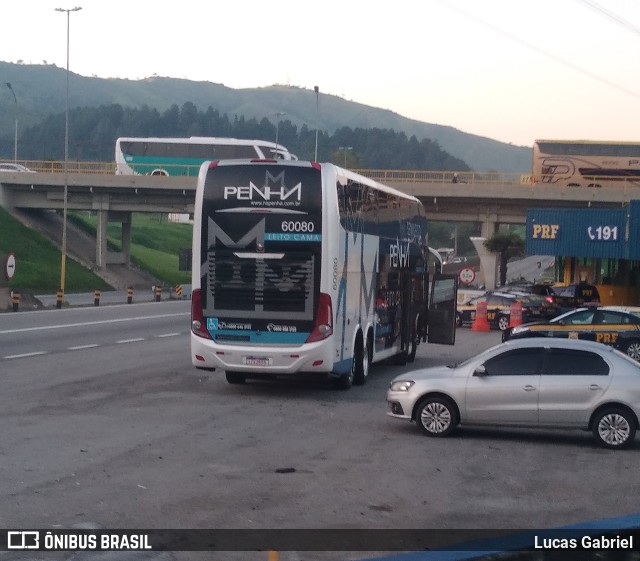 Empresa de Ônibus Nossa Senhora da Penha 60080 na cidade de Aparecida, São Paulo, Brasil, por Lucas Gabriel. ID da foto: 10697183.