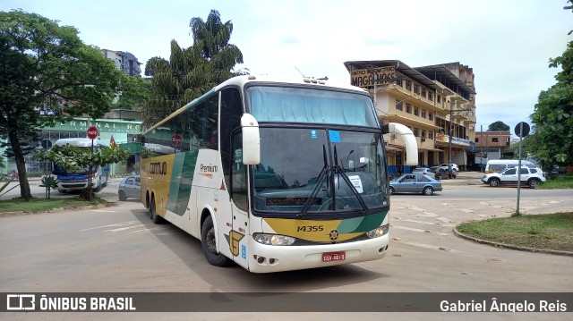 Empresa Gontijo de Transportes 14355 na cidade de Caratinga, Minas Gerais, Brasil, por Gabriel Ângelo Reis. ID da foto: 10697080.