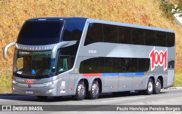 Auto Viação 1001 RJ 108.299 na cidade de Piraí, Rio de Janeiro, Brasil, por Paulo Henrique Pereira Borges. Número da foto: #10697786.