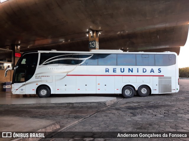 Reunidas Transportes Coletivos 31801 na cidade de Uberlândia, Minas Gerais, Brasil, por Anderson Gonçalves da Fonseca. ID da foto: 10695489.