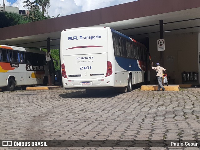 MA Transportes 2101 na cidade de Itabira, Minas Gerais, Brasil, por Paulo Cesar. Número da foto: #10695350.