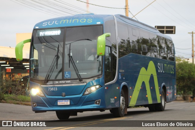 Viação Sul Minas 73823 na cidade de Alfenas, Minas Gerais, Brasil, por Lucas Elson de Oliveira. ID da foto: 10697244.