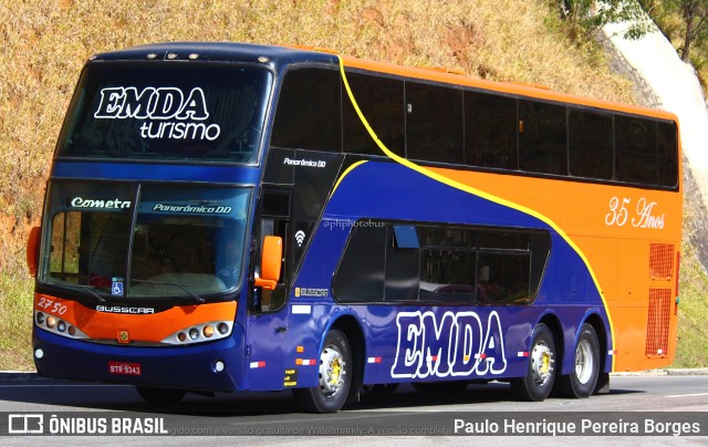 EMDA Tur 2750 na cidade de Piraí, Rio de Janeiro, Brasil, por Paulo Henrique Pereira Borges. ID da foto: 10697762.