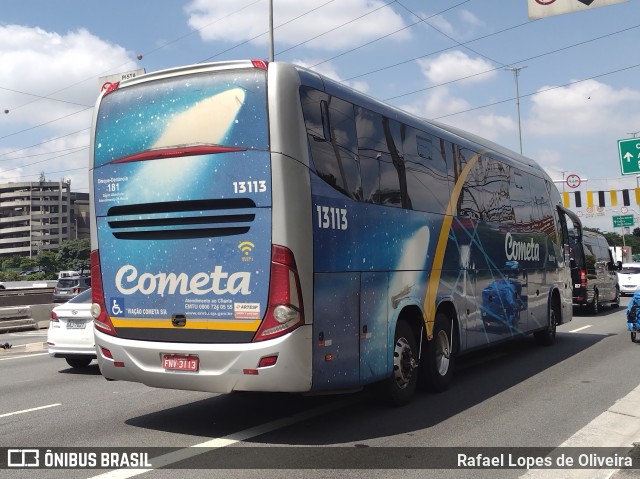 Viação Cometa 13113 na cidade de São Paulo, São Paulo, Brasil, por Rafael Lopes de Oliveira. ID da foto: 10695338.