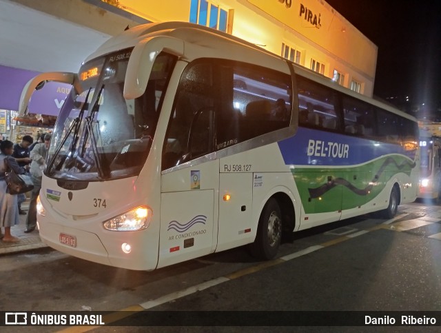 Bel-Tour Transportes e Turismo 374 na cidade de Barra do Piraí, Rio de Janeiro, Brasil, por Danilo  Ribeiro. Número da foto: #10695666.