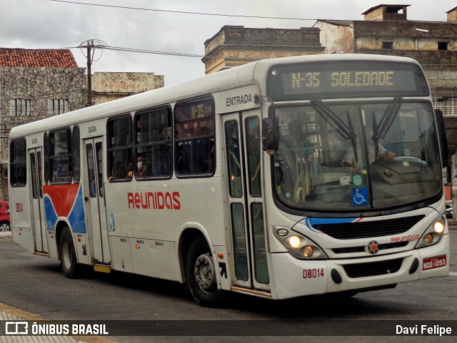 Reunidas Transportes Urbanos 08014 na cidade de Natal, Rio Grande do Norte, Brasil, por Davi Felipe. Número da foto: #10702375.