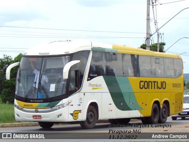 Empresa Gontijo de Transportes 18805 na cidade de Pirapora, Minas Gerais, Brasil, por Andrew Campos. ID da foto: 10702518.