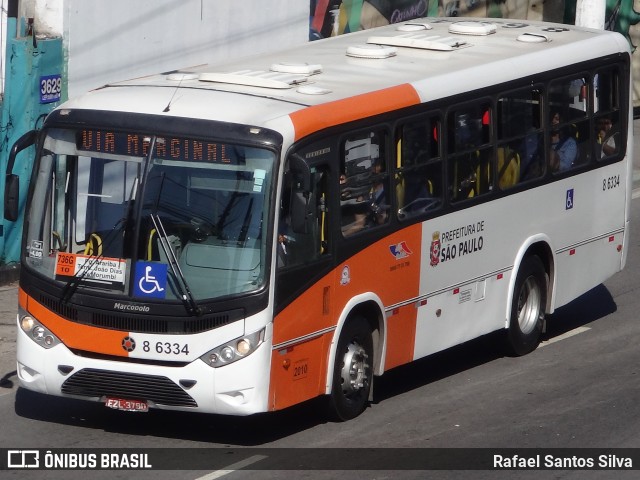 Alfa Rodo Bus 8 6334 na cidade de São Paulo, São Paulo, Brasil, por Rafael Santos Silva. ID da foto: 10702547.