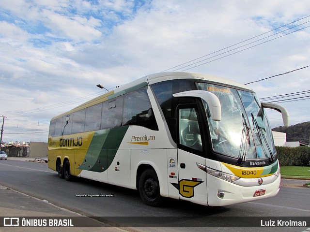 Empresa Gontijo de Transportes 18040 na cidade de Juiz de Fora, Minas Gerais, Brasil, por Luiz Krolman. ID da foto: 10701796.