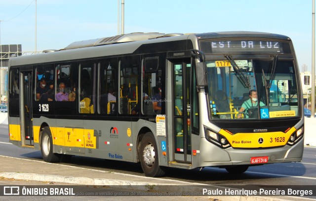 Viação Metrópole Paulista - Zona Leste 3 1628 na cidade de São Paulo, São Paulo, Brasil, por Paulo Henrique Pereira Borges. Número da foto: #10702586.