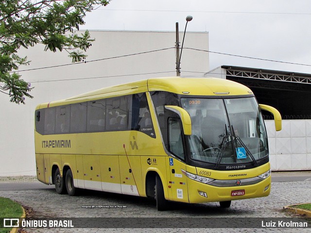 Viação Itapemirim 60083 na cidade de Juiz de Fora, Minas Gerais, Brasil, por Luiz Krolman. ID da foto: 10701863.