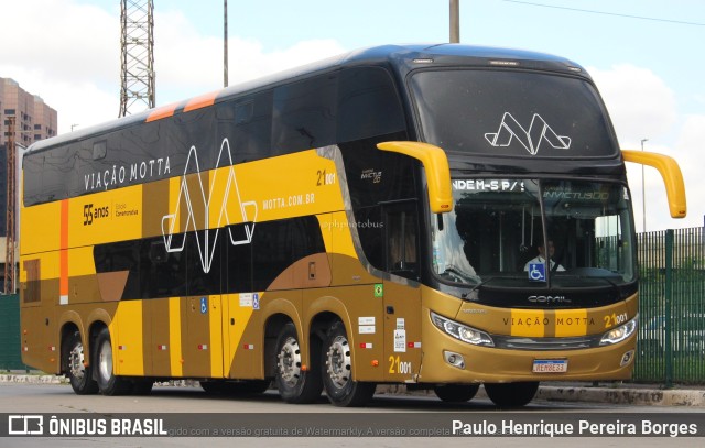 Viação Motta 21001 na cidade de São Paulo, São Paulo, Brasil, por Paulo Henrique Pereira Borges. Número da foto: #10702621.