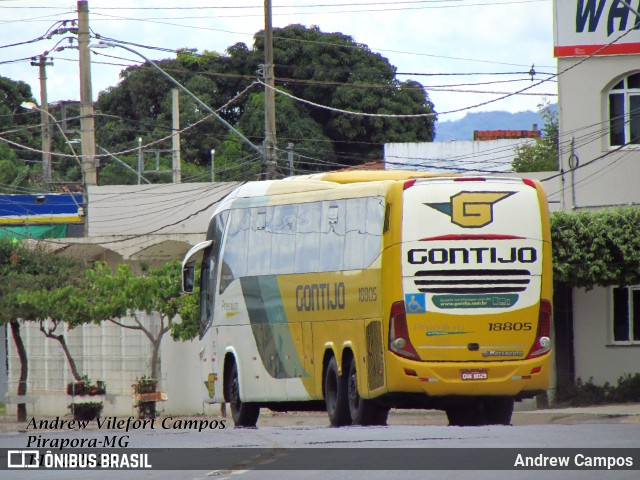 Empresa Gontijo de Transportes 18805 na cidade de Pirapora, Minas Gerais, Brasil, por Andrew Campos. ID da foto: 10702559.