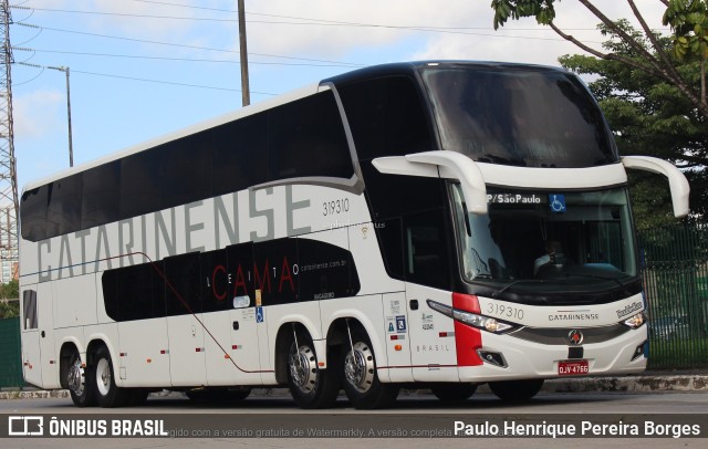 Auto Viação Catarinense 319310 na cidade de São Paulo, São Paulo, Brasil, por Paulo Henrique Pereira Borges. ID da foto: 10702610.