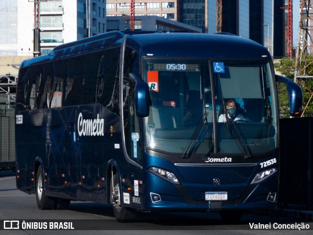 Viação Cometa 721538 na cidade de São Paulo, São Paulo, Brasil, por Valnei Conceição. ID da foto: 10706778.