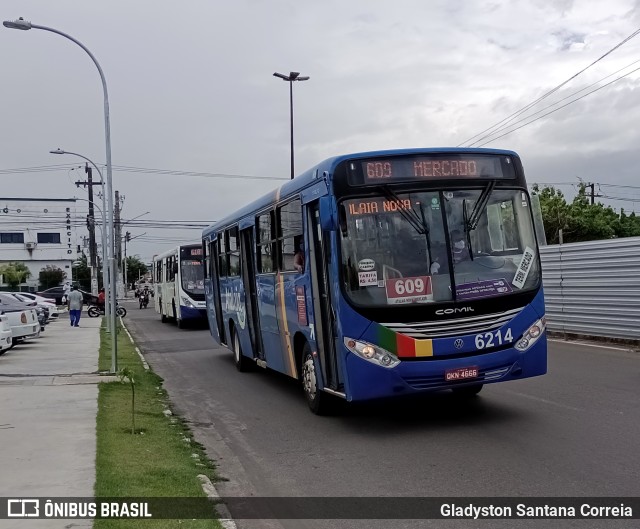 Viação Atalaia Transportes 6214 na cidade de Aracaju, Sergipe, Brasil, por Gladyston Santana Correia. Número da foto: #10702938.