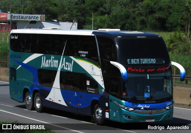 Marlim Azul Turismo 3494 na cidade de Aparecida, São Paulo, Brasil, por Rodrigo  Aparecido. Número da foto: #10705478.