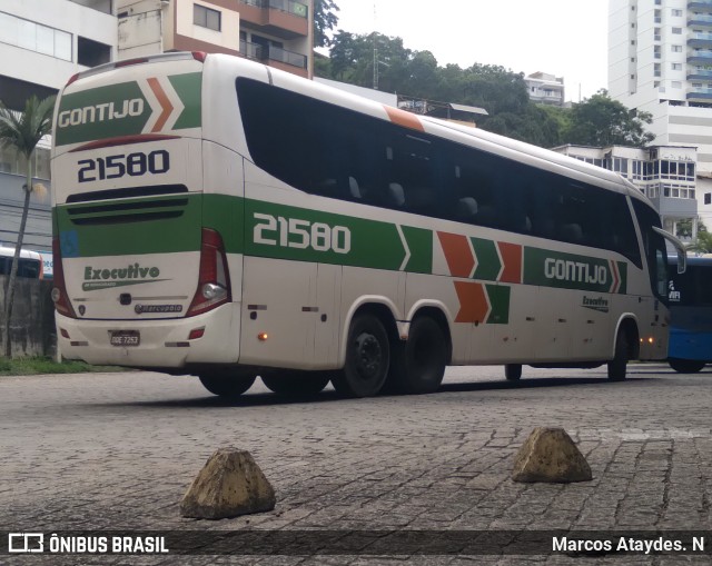 Empresa Gontijo de Transportes 21580 na cidade de Cachoeiro de Itapemirim, Espírito Santo, Brasil, por Marcos Ataydes. N. ID da foto: 10704968.