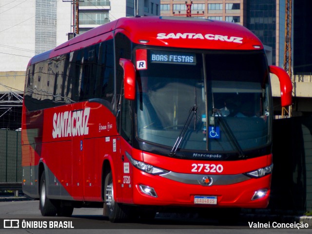 Viação Santa Cruz 27320 na cidade de São Paulo, São Paulo, Brasil, por Valnei Conceição. ID da foto: 10706853.