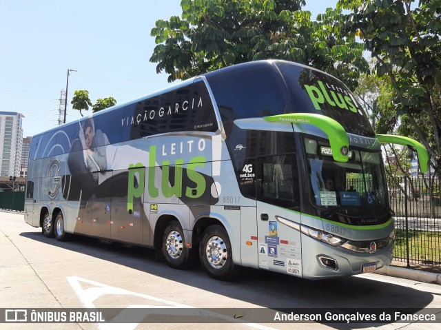 Viação Garcia 88017 na cidade de São Paulo, São Paulo, Brasil, por Anderson Gonçalves da Fonseca. ID da foto: 10705157.