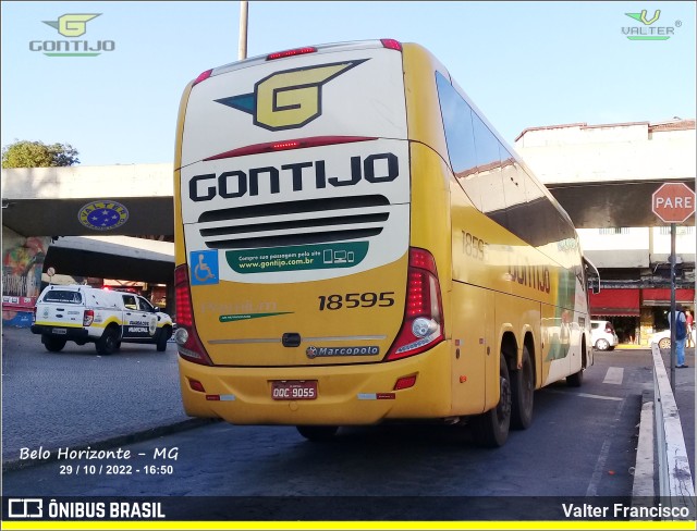 Empresa Gontijo de Transportes 18595 na cidade de Belo Horizonte, Minas Gerais, Brasil, por Valter Francisco. ID da foto: 10703464.